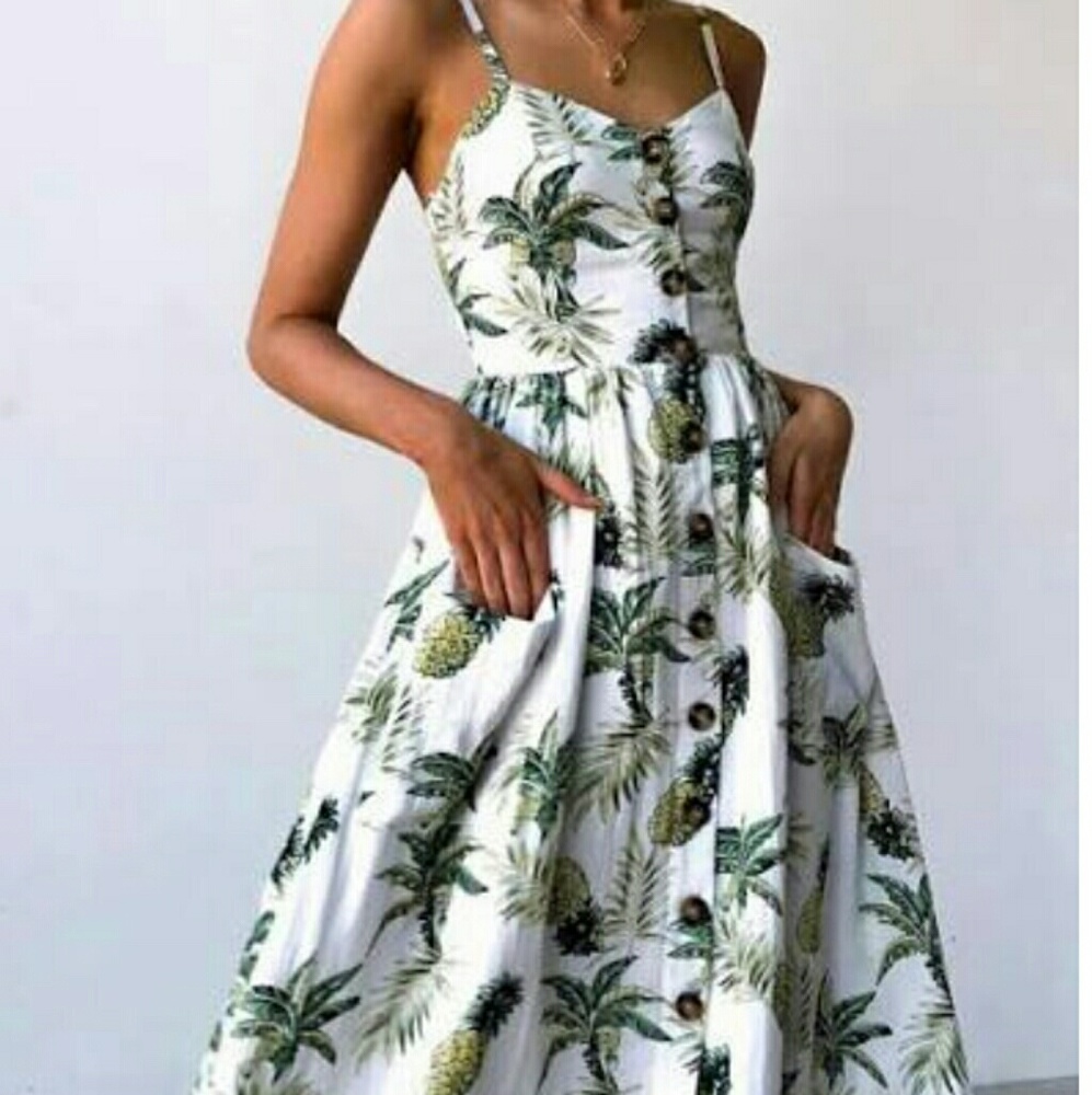 SHEIN tropical dress (S)